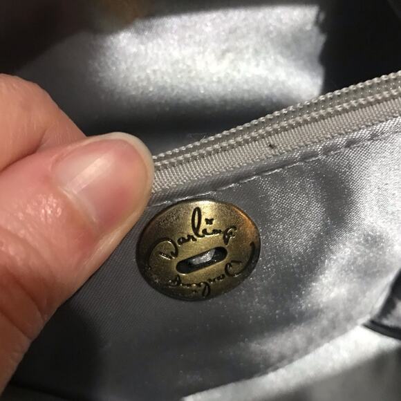 Darling Vintage Hard Shell Oval Black Lace Rhinestone Clasp Chain‎ Evening Bag - Picture 6 of 9